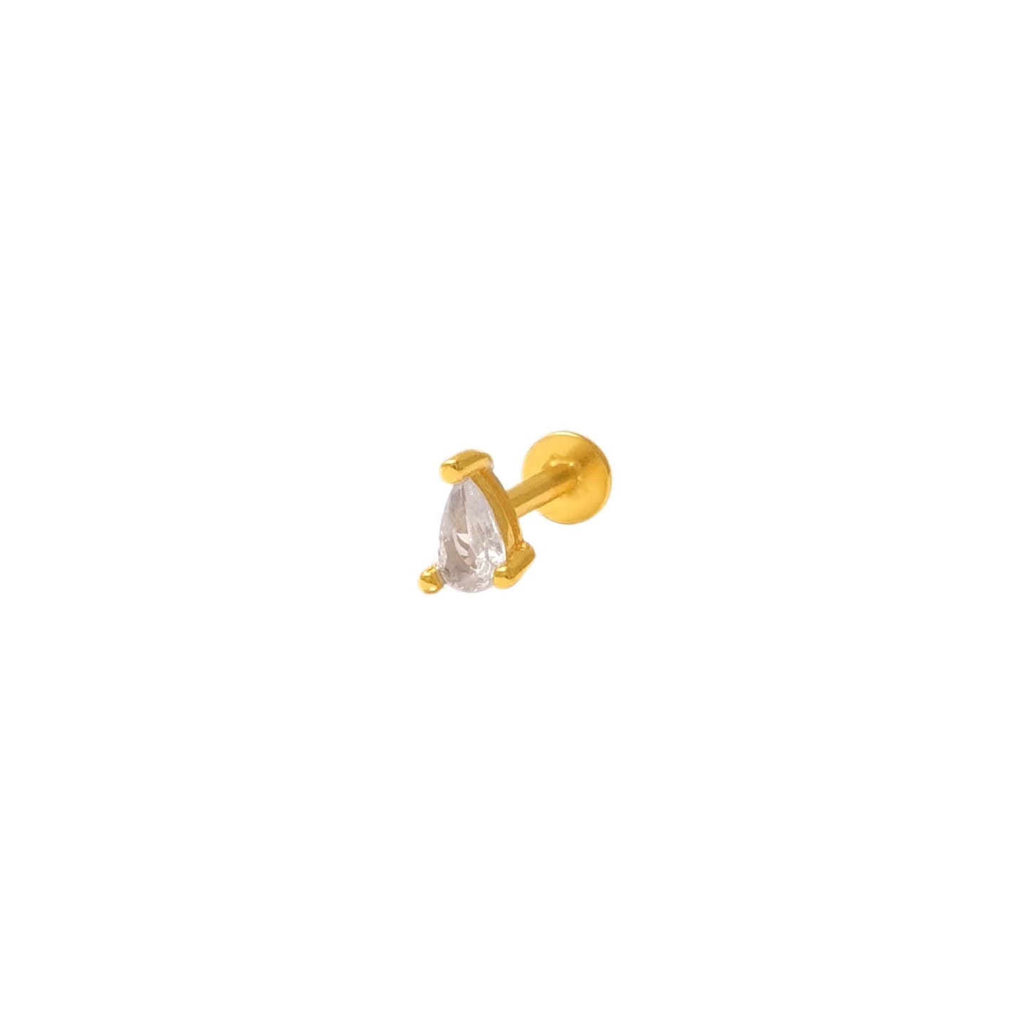 Pear Flat Back Stud