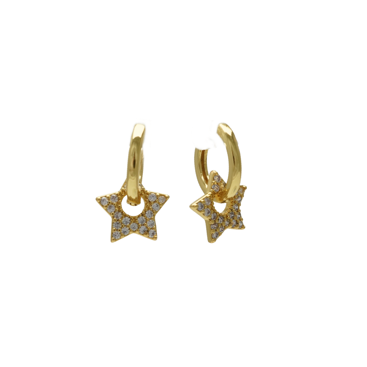 Star Girl Hoops | Gold Plated