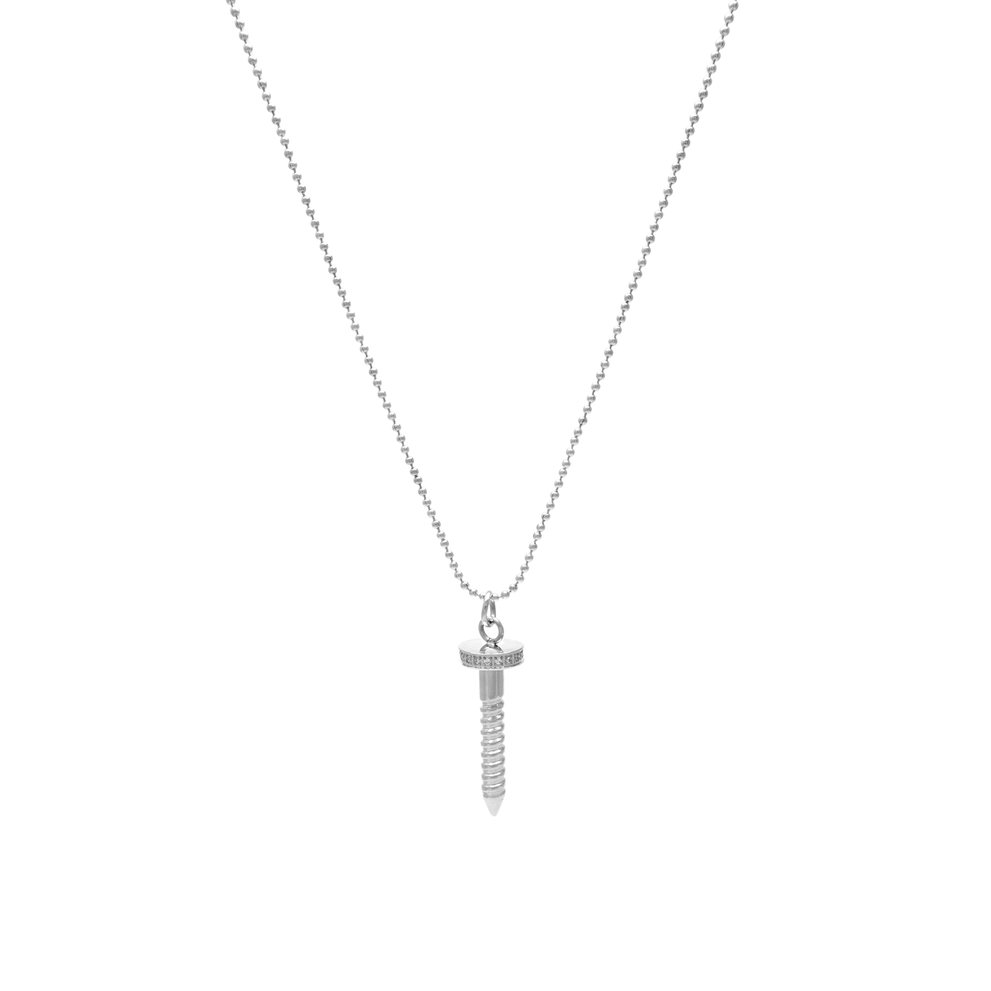 Screw Necklace | Silver Plated