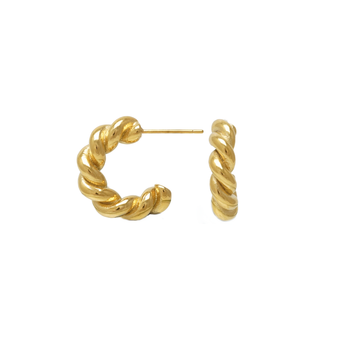 Twist Hoops | 18k Gold Plated