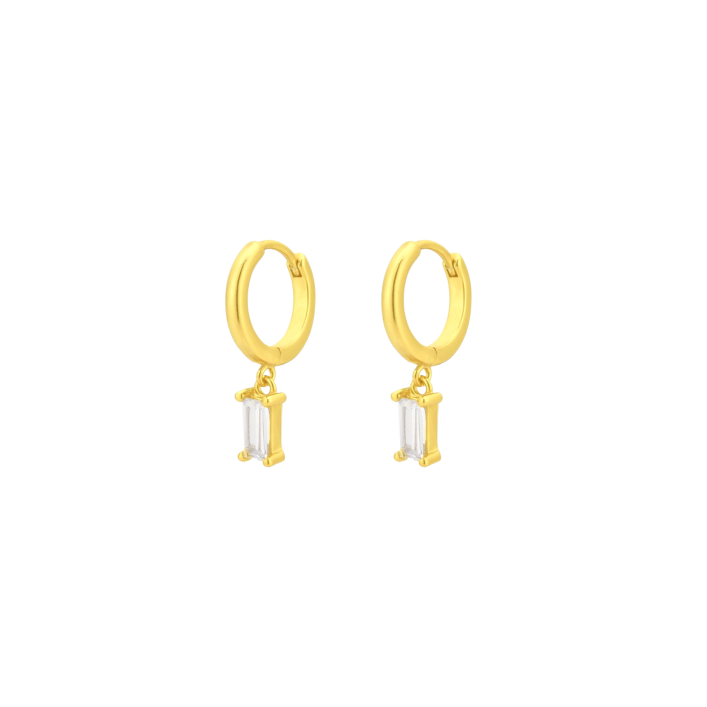 Baguette Huggie Earrings | 925 Sterling Silver