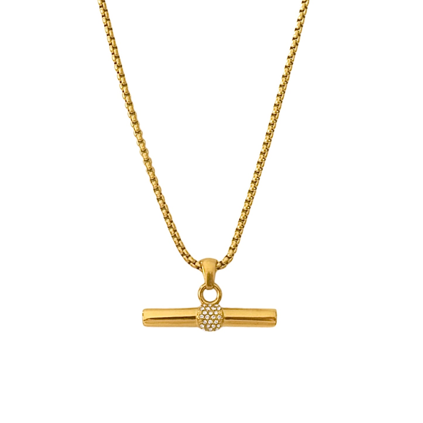 T-Bar Necklace | 18k Gold Plated