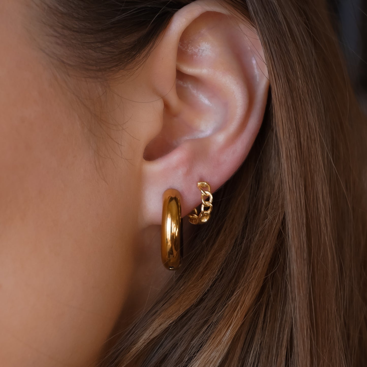 Double Hoops | 18k Gold Plated