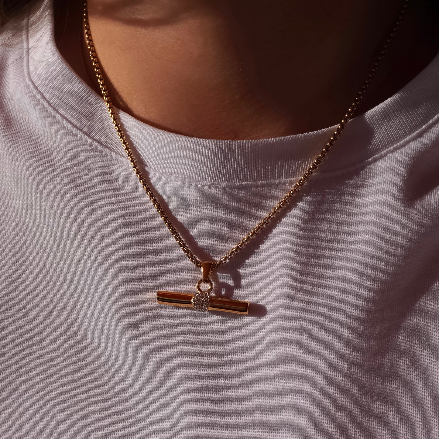 T-Bar Necklace | 18k Gold Plated