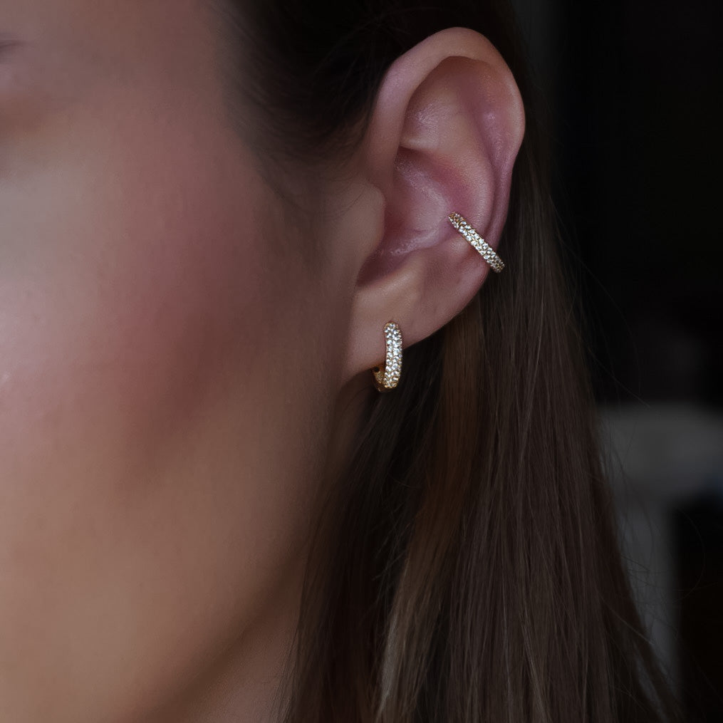 Pavé Ear Cuff | Gold Plated 925 Sterling Silver