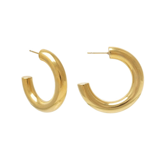 Classic Hoops Large | 18k Gold Plated