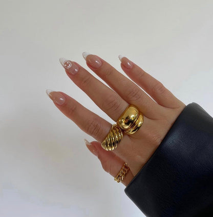 Croissant Dome Ring | 18k Gold Plated