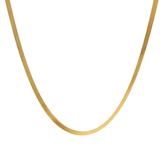 Herringbone Necklace Thin | 18k Gold Plated
