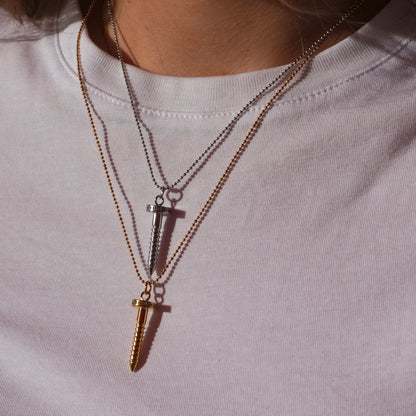 Screw Necklace | 18k Gold Plated