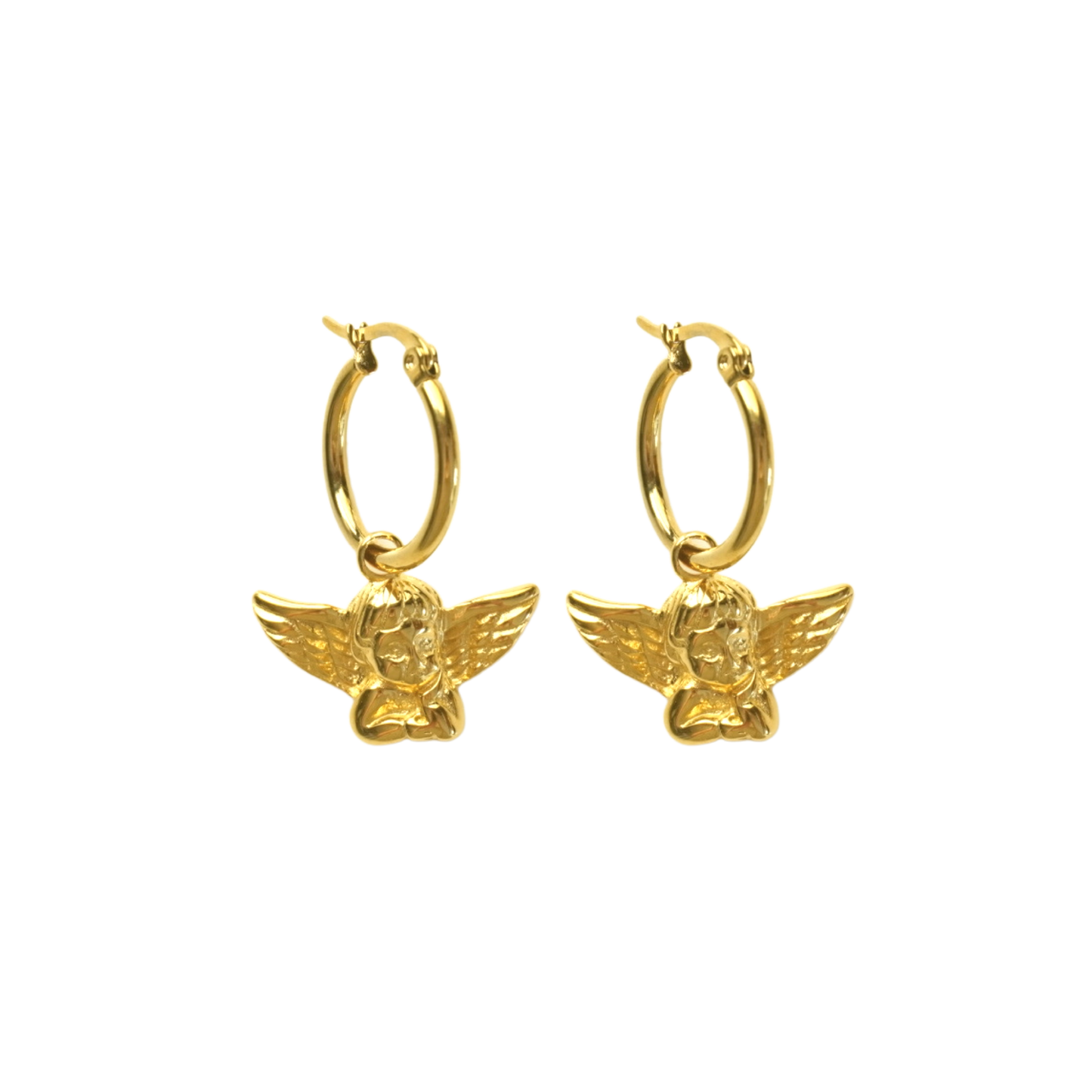Angé Huggie Earrings | 18k Gold Plated