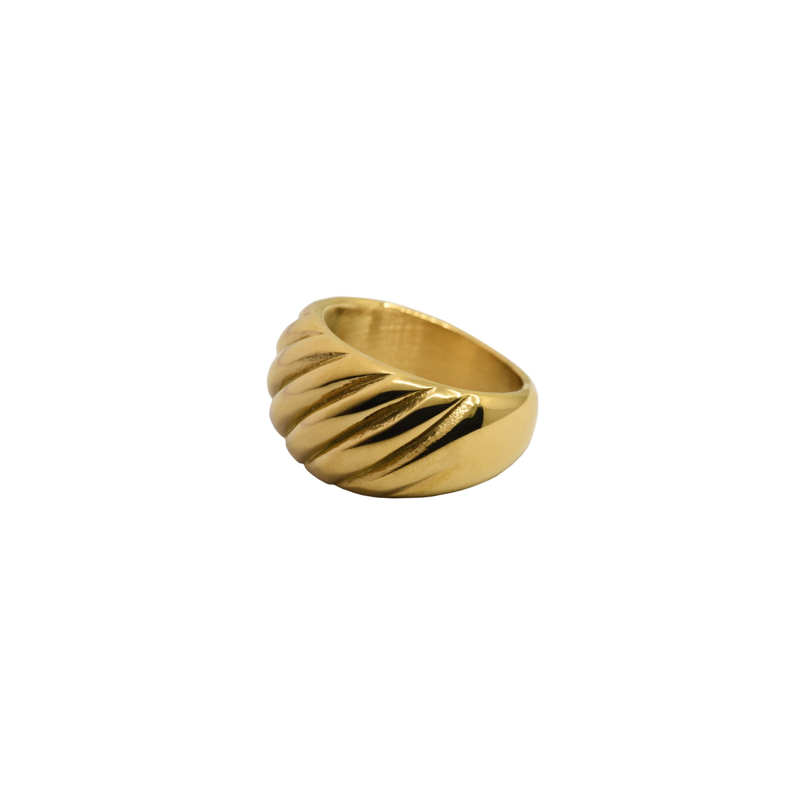 Gold plated croissant deals ring